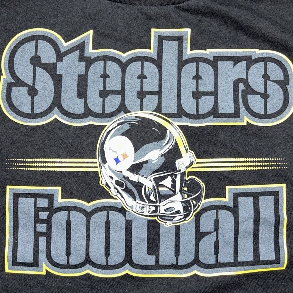Pittsburgh Steelers Shirt Size 2XL Black Yellow Tee Short Sleeve Men NFL